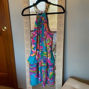 Nwot Lilly Pulitzer Sea Blue Summer Blue Haze Siena dress, just gorgeous!